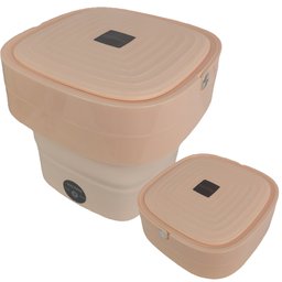Mini Maquina de Lavar Touch Roupas Inteligente Portatil Dobravel Balde 5 Litros Timer Transporte Lav - 1
