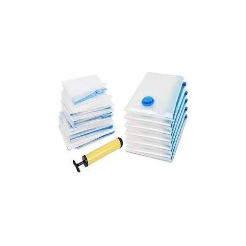 Kit 10 Sacos a Vácuo + Bomba Organizador de Viagem