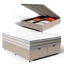 Ver imagem 4 de Cama Box Baú com Colchão de Espuma D33 Double Face Territory Hellen Queen 158cm