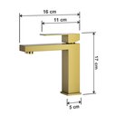 Ver imagem 6 de Torneira Banheiro Dourada Luxo Viena Monocomando Aço Inox 304 Goldenx