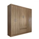 Ver imagem 3 de Guarda-roupa Casal Las Vegas 6 Portas 2 Gavetas Nature - Panorama Móveis