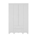 Ver imagem 7 de Guarda-roupa Infantil 122cm 4 Portas e 2 Gavetas Dengo Multimóveis Mp4438 Branco