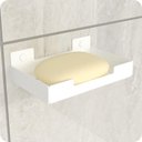 Ver imagem 1 de Porta Sabonete Para Banheiro Saboneteira Parede Branco ELG