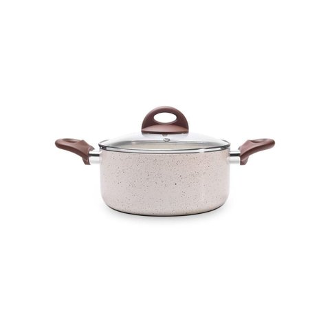 Caçarola com Tampa Ø20 Ceramic Life Granada Indução - Brinox 20 Cm Vanilla Brinox