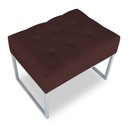 Ver imagem 6 de Puff Lisa Suede Base Metálica Industrial Prata Marsala