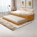 Ver imagem 2 de Cama de Solteiro Bibox Bicama Gabrieli com 2 Colchões Inclusos Imbuia