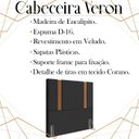 Ver imagem 3 de Cabeceira Solteiro 88 cm Veron Veludo Preto Soon
