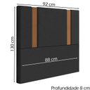 Ver imagem 4 de Cabeceira Solteiro 88 cm Veron Veludo Preto Soon