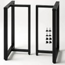 Ver imagem 2 de Pés de Mesa Estilo Industrial Modelo T 75x50cm Kit c/2un - Preto