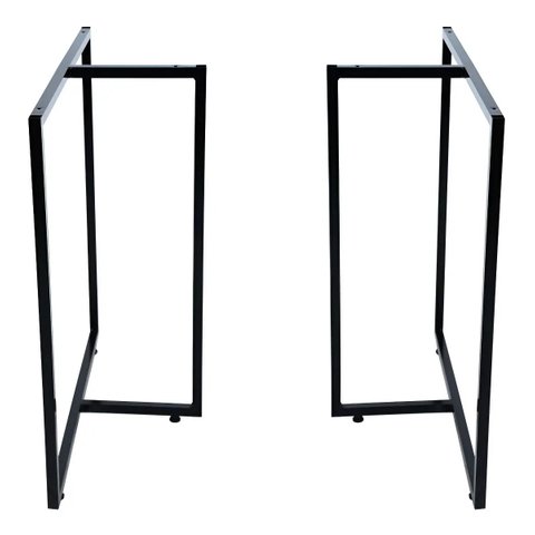 Pés de Mesa Estilo Industrial Modelo T 75x50cm Kit c/2un - Preto