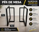 Ver imagem 5 de Pés de Mesa Estilo Industrial Modelo T 75x50cm Kit c/2un - Preto
