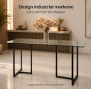 Ver imagem 4 de Pés de Mesa Estilo Industrial Modelo T 75x50cm Kit c/2un - Preto