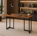 Ver imagem 3 de Pés de Mesa Estilo Industrial Modelo T 75x50cm Kit c/2un - Preto