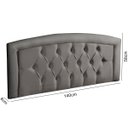 Ver imagem 2 de Cabeceira Casal Painel Cama Box América 1.40 Suede Cinza