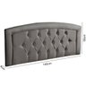 Cabeceira Casal Painel Cama Box América 1.40 Suede Cinza - 2