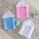 Ver imagem 4 de Toalha Capuz Bebê 70x70cm Malha Atoalhada Pássaro Rosa