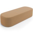 Ver imagem 2 de Cabeceira Cama Box Casal 140cm Lanna com Puff Recamier Doha W01 Bouclê Mostarda - Lyam Decor