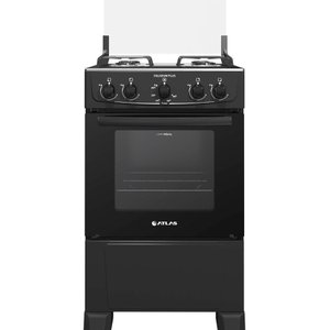 Fogão Atlas 4 Bocas Preto com Forno Limpa Fácil Coliseum Plus Forno 50l