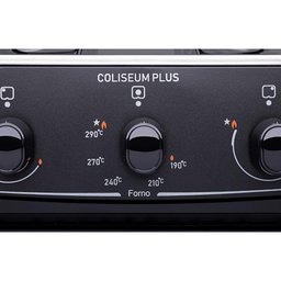Fogão Atlas 4 Bocas Preto com Forno Limpa Fácil Coliseum Plus Forno 50l - 3