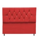Ver imagem 1 de Cabeceira Estofada Cama Box King 195 Cm Suede Dubai:vermelho