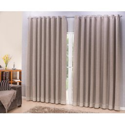 Cortina Blackout com linho 2,80x2,50 Para Trilho Duplo:Avelã - 2