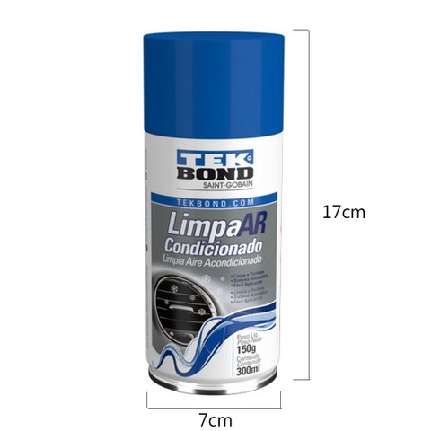 Limpador de Ar-condicionado 300ml Cheiro Carro Novo Tekbond