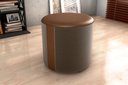 Ver imagem 2 de Puff Decorativo Sala Descando Copenhage Premium Veludo Marrom Matrix