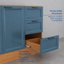 Ver imagem 5 de Balcão Planejado 2 Portas 3 Gavetas 120cm sem Tampo Soho CabeCasa MadeiraOriginals Freijó/Azul