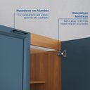 Ver imagem 6 de Balcão Planejado 2 Portas 3 Gavetas 120cm sem Tampo Soho CabeCasa MadeiraOriginals Freijó/Azul