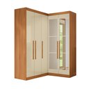 Ver imagem 2 de Guarda-Roupa Modulação de Canto com Puxadores MDF com Espelho Paris Bege/Cinamomo/Off White
