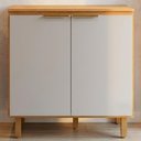 Ver imagem 2 de Balcao com Tampo 2 Portas 80 cm MDF Bari Freijo Off Acetinado Poliman