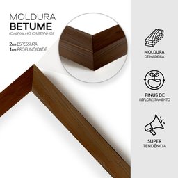Kit 4 Quadros para Decoração Flores Azuis Moderno Sala Quarto - 6
