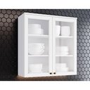 Ver imagem 1 de Armário de Cozinha Modulado Americana 2 Portas Vidro Branco - Henn
