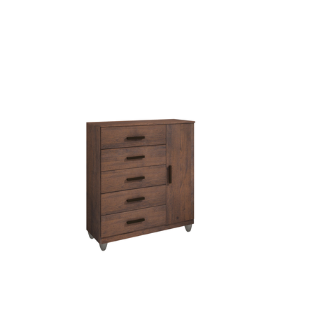 Cômoda Sapateira Slim 5 Gavetas e 1 Porta Café Formimóveis