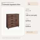 Ver imagem 3 de Cômoda Sapateira Slim 5 Gavetas e 1 Porta Café Formimóveis