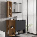 Ver imagem 2 de Conjunto de Banheiro com Gabinete 2 Portas, Cuba e 1 Espelheira Ibiza