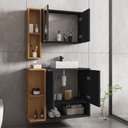 Ver imagem 3 de Conjunto de Banheiro com Gabinete 2 Portas, Cuba e 1 Espelheira Ibiza