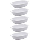 Ver imagem 1 de Kit 5 Travessas para Servir de Melamina Branca 23cm com Alças para Restaurantes Casa Milão Lyor