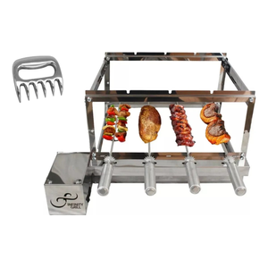 Gira Grill Churrasqueira 4 Espeto + Garra de Urso
