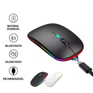 Mouse sem Fio Recarregável Elegante Silencioso: Estilo