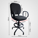Ver imagem 4 de Cadeira Giratoria Caixa Alta 170kg Sup. Pé Reg. Altura