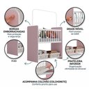 Ver imagem 4 de Mini Berço Fixo Moisés Toy para Bebê com Colchão 89cm Branco Rosa - Desk Design