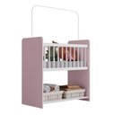 Ver imagem 1 de Mini Berço Fixo Moisés Toy para Bebê com Colchão 89cm Branco Rosa - Desk Design