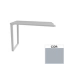 Ver imagem 1 de Mesa de Escritório Complemento Pé Tubular Pe25 em Mdp 90 x 45cm Cinza com Base Cinza