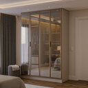 Ver imagem 1 de Guarda-roupa 4 Portas Reflecta 100% Mdf Orion CabeCasa MadeiraOriginals