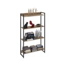 Ver imagem 3 de Kit 2 Estantes Multiuso Escritório Industrial 4 Prateleiras Areta 145x80cm C01 Carvalho - Lyam