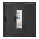 Ver imagem 2 de Guarda-roupas 3 Portas 1 com Espelho 2 Gavetas e Pés Amanda Espresso Móveis