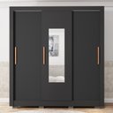 Ver imagem 7 de Guarda-roupas 3 Portas 1 com Espelho 2 Gavetas e Pés Amanda Espresso Móveis