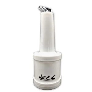 Garrafa Store'n pour com Bico e Tampa de Armazenamento 1000ml Linha Profissional Restaurantes Branca