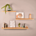 Ver imagem 1 de Conjunto 3 Prateleiras Suspensas e Suporte Invisível Casa e Sonho